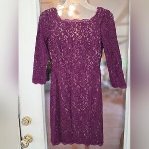 Elegant Adrianna Papell Lace Dress Sz 2